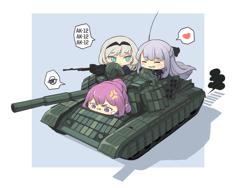 ak-12, an-94, and st ar-15 (girls' frontline) drawn by sima_naoteng