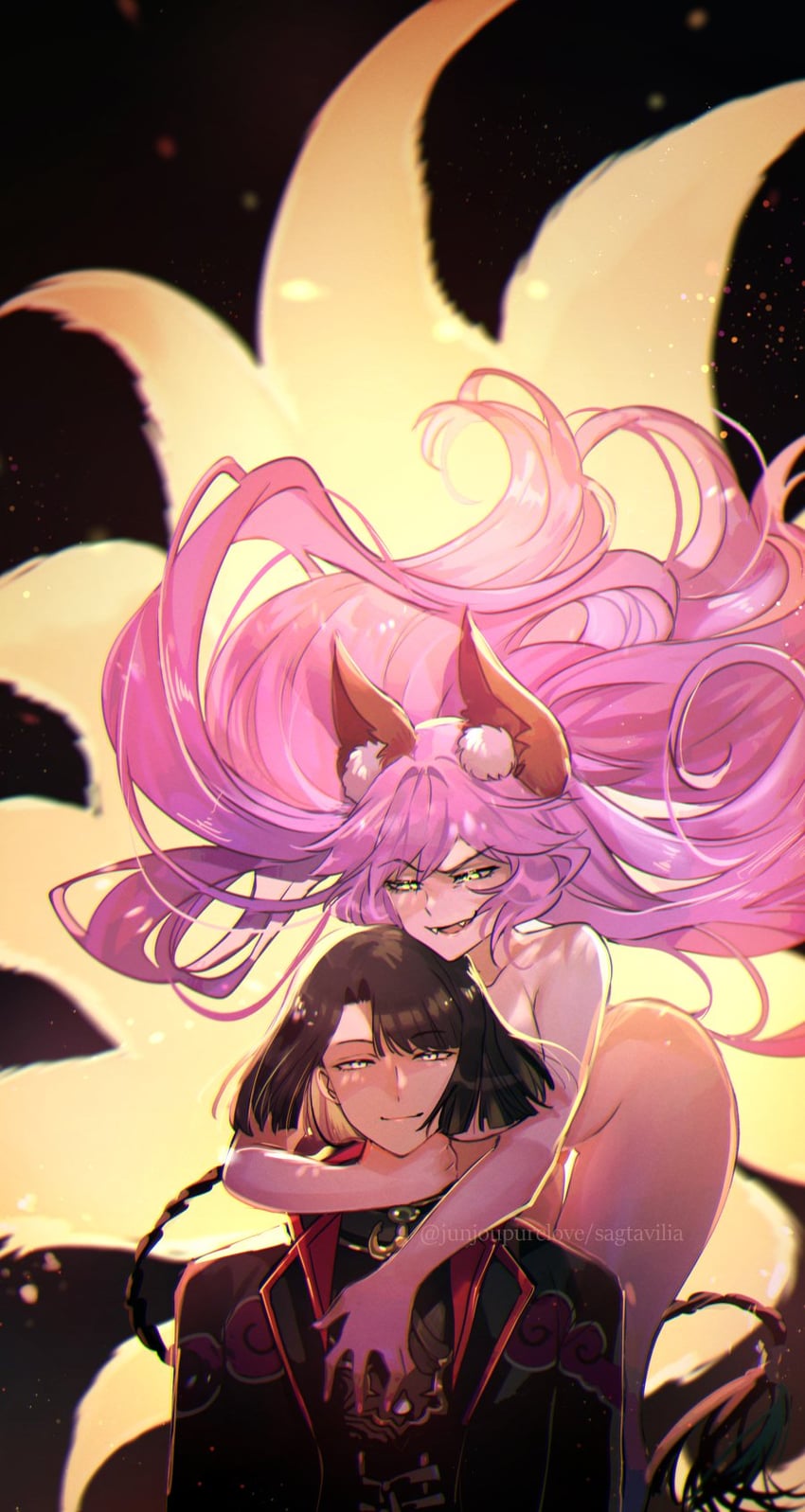 tamamo, koyanskaya, and taigong wang (fate and 1 more) drawn by sagta_panggang