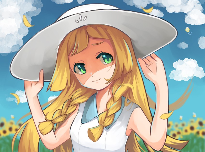 lillie and drifloon (pokemon and 1 more) drawn by ozaki_sakuma