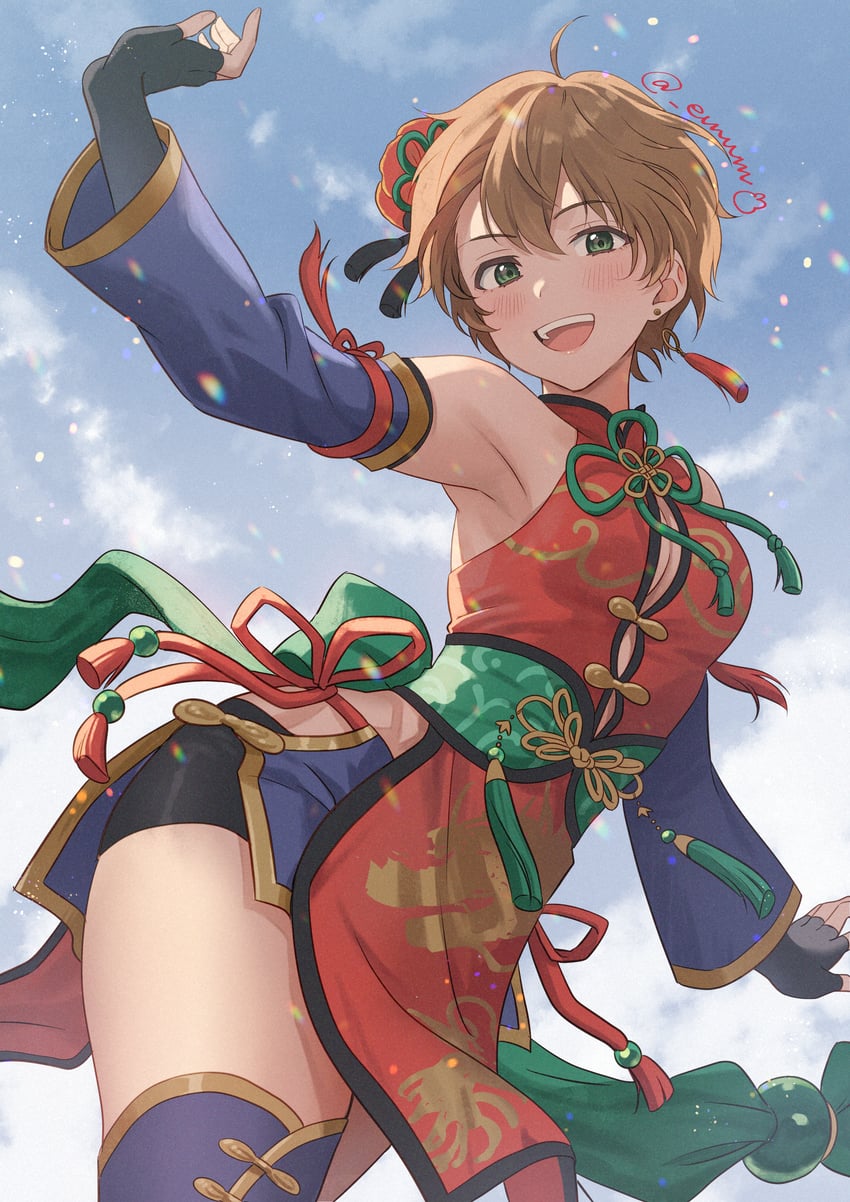 yoshioka saki (idolmaster and 1 more) drawn by emu_(emum)