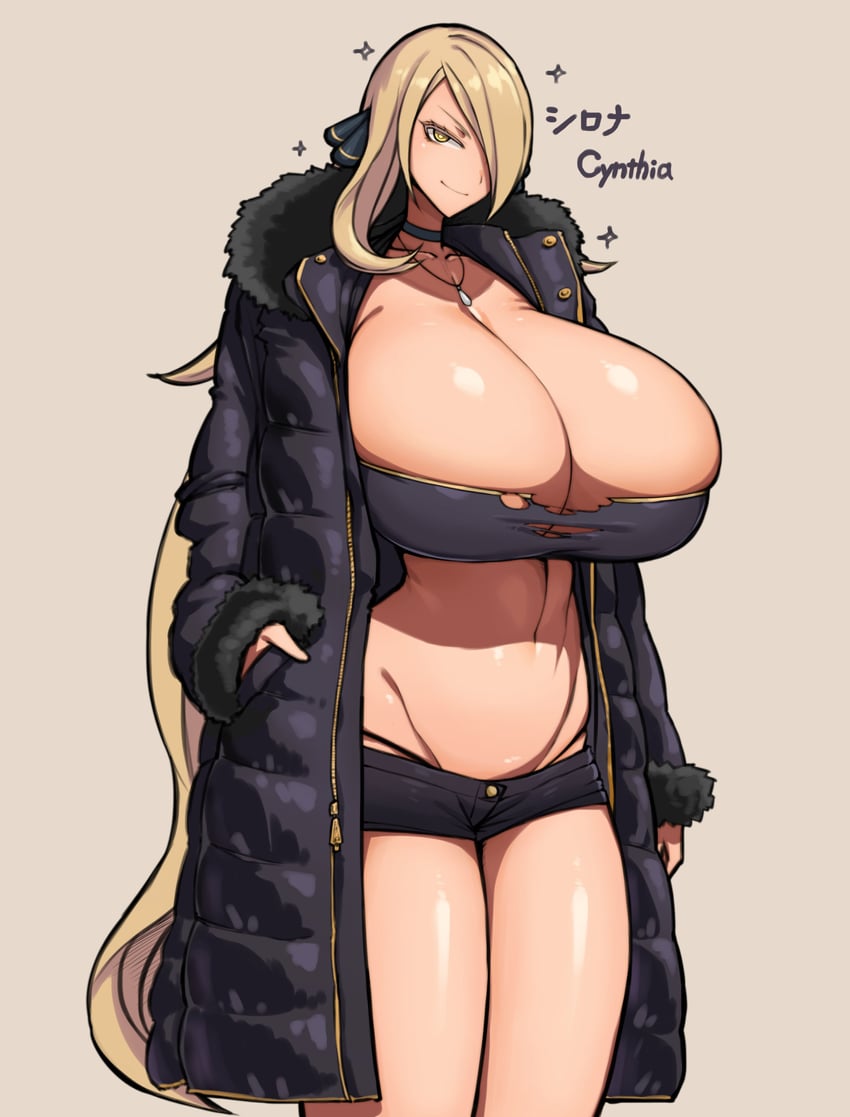 cynthia (pokemon and 1 more) drawn by wolffeld_price