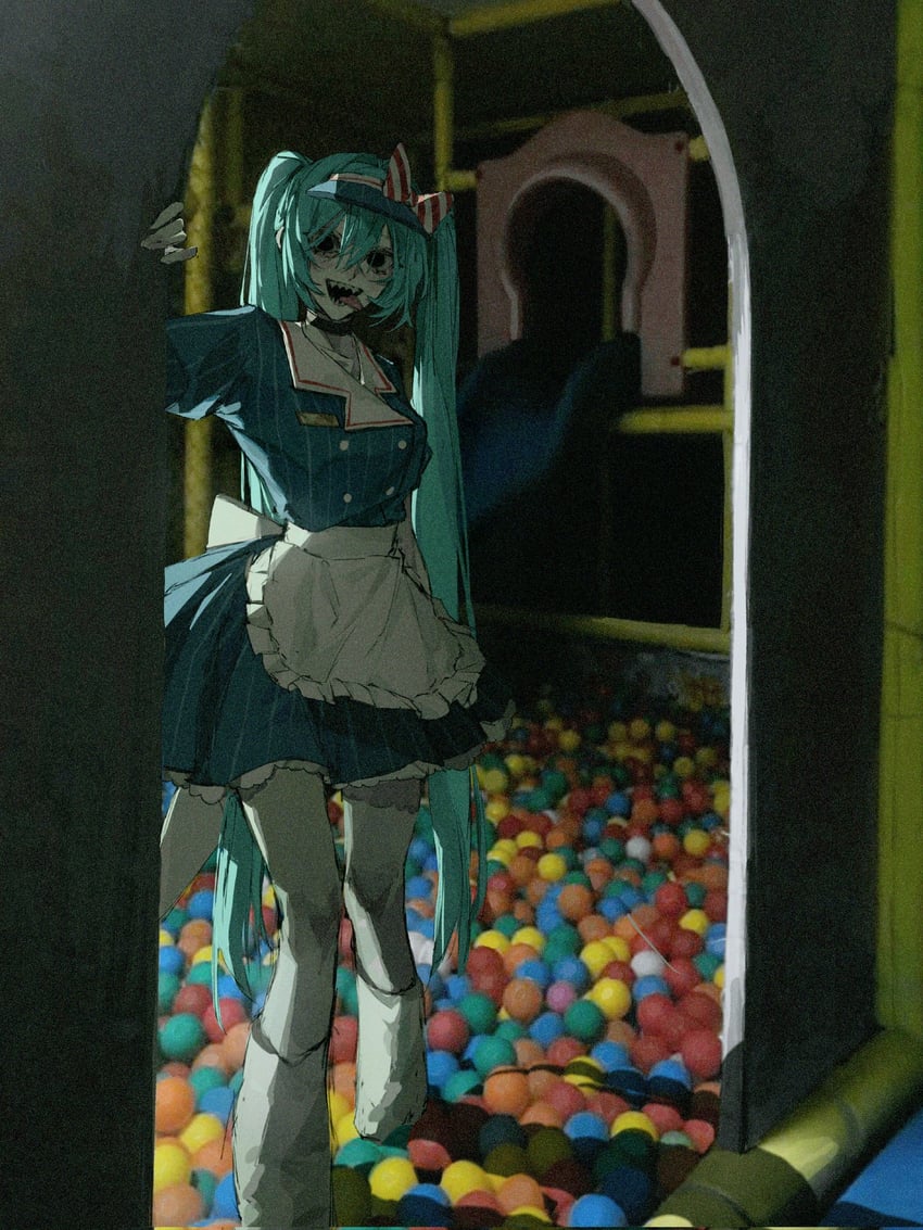 hatsune miku (vocaloid and 1 more) drawn by daddyxxxk