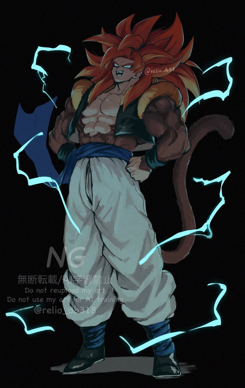 gogeta (dragon ball and 1 more) drawn by relio_db318