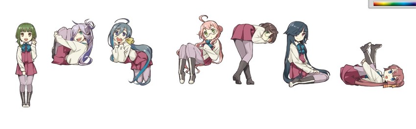kiyoshimo, makigumo, asashimo, hayashimo, kazagumo, and 2 more (kantai collection and 1 more) drawn by nonco