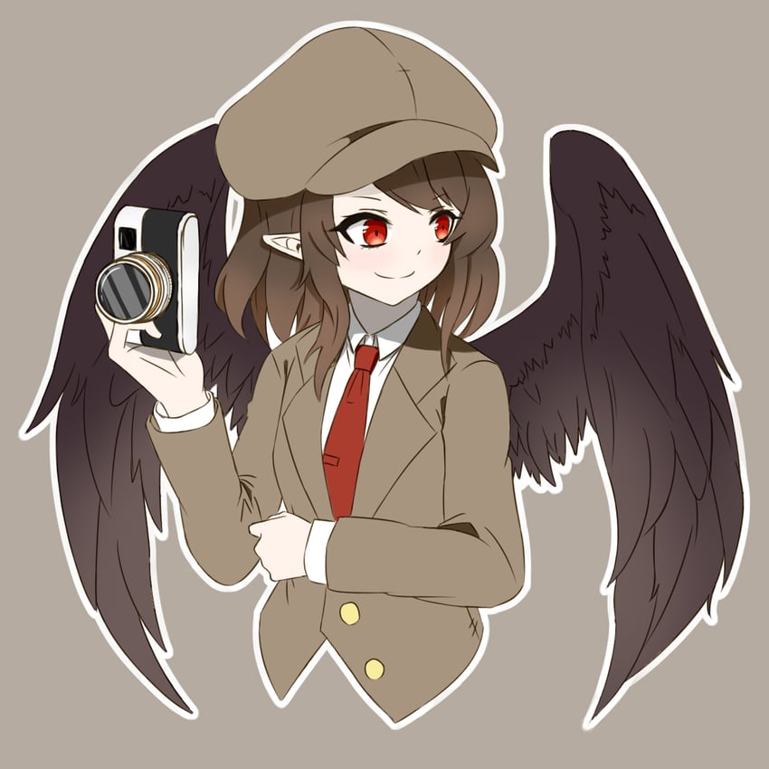 shameimaru aya (touhou and 1 more) drawn by 2822235299