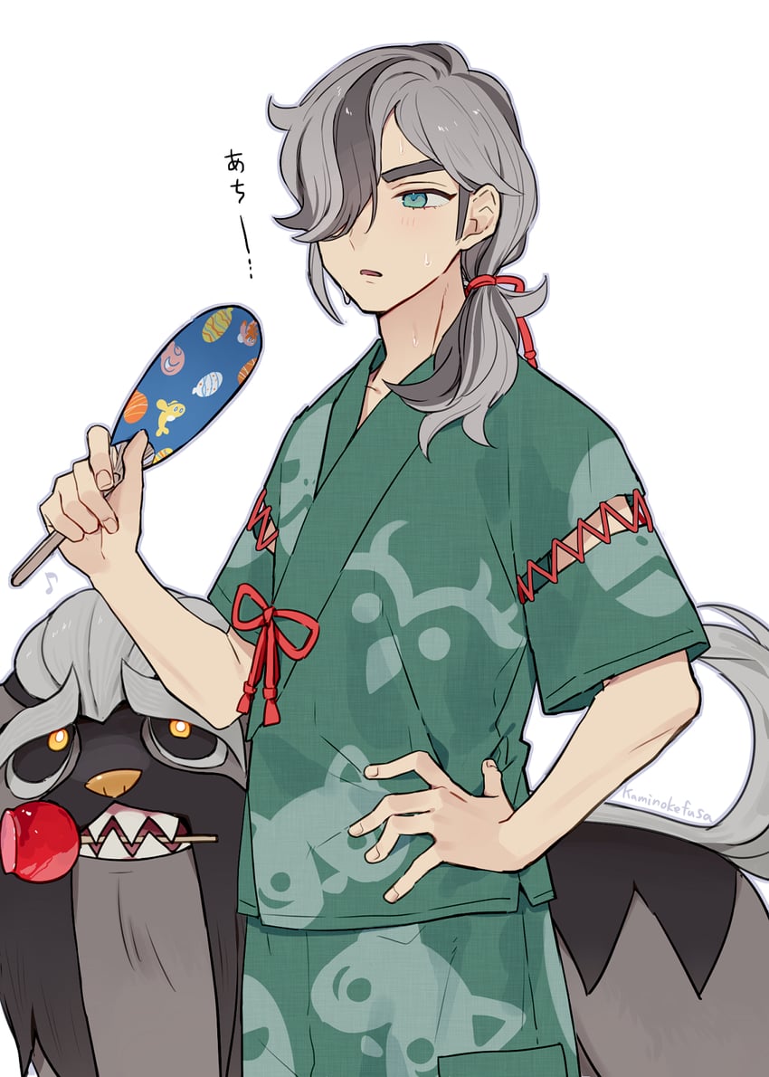arven and mabosstiff (pokemon and 1 more) drawn by kaminokefusa