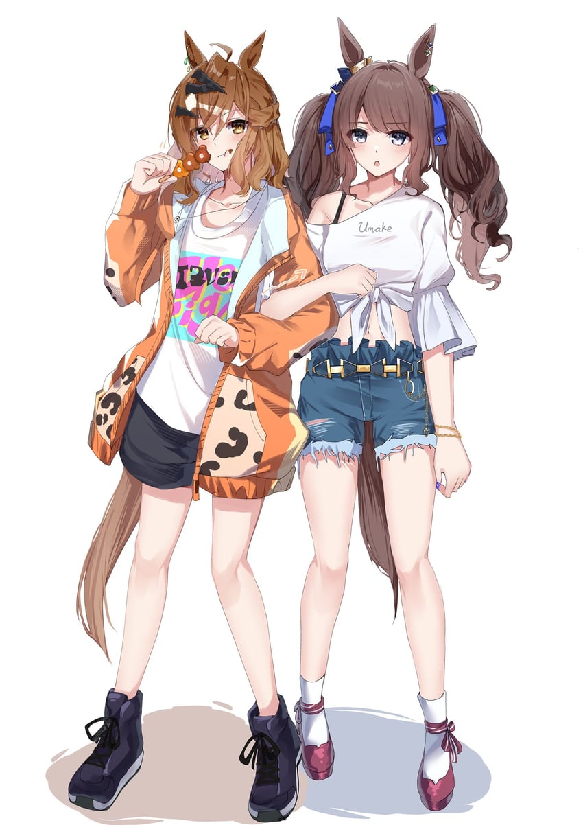 jungle pocket and tosen jordan (umamusume) drawn by sb_(akagikeai)