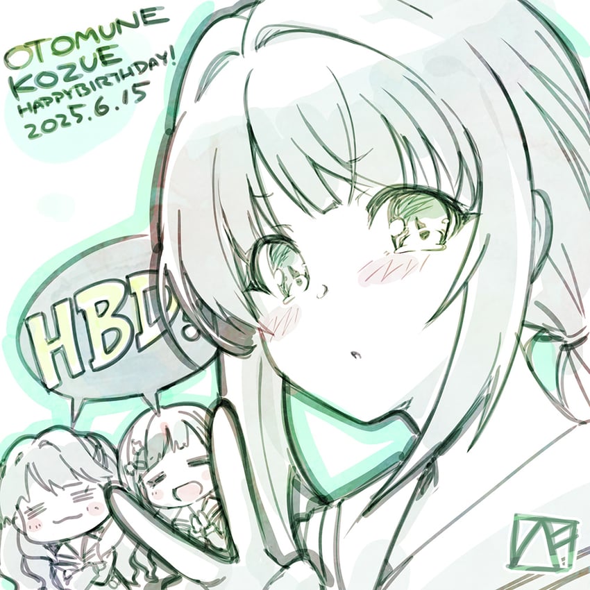 fujishima megumi, otomune kozue, and yugiri tsuzuri (love live! and 1 more) drawn by bekkankou