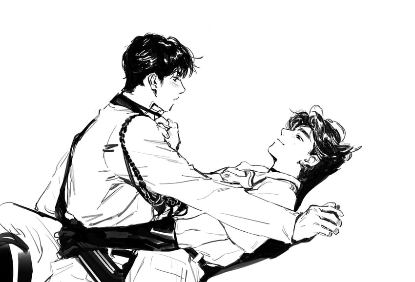 sung han-bin and zhang hao (real life and 1 more) drawn by haotmeal