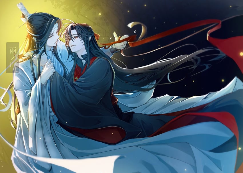 wei wuxian and lan wangji (modao zushi) drawn by tou_tou23