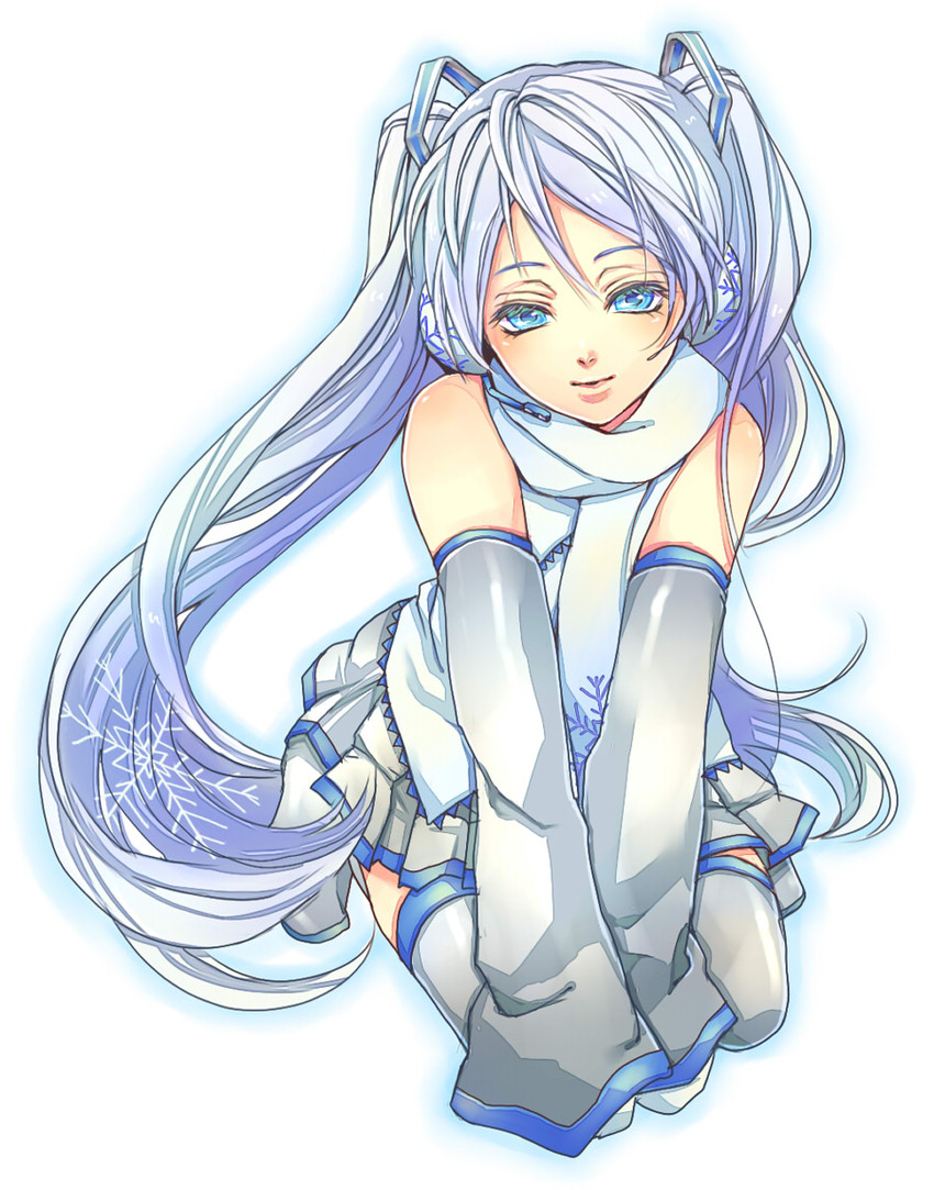 hatsune miku and yuki miku (vocaloid) drawn by konnyaku_serori