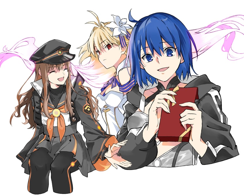 arcueid brunestud, ciel, kishinami hakuno, archetype earth, and mysterious executor c.i.e.l (fate and 1 more) drawn by sakura_(skr_i)