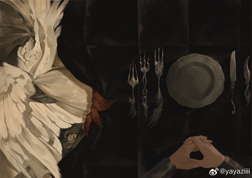 laios touden and winged lion (dungeon meshi) drawn by yayaziiii