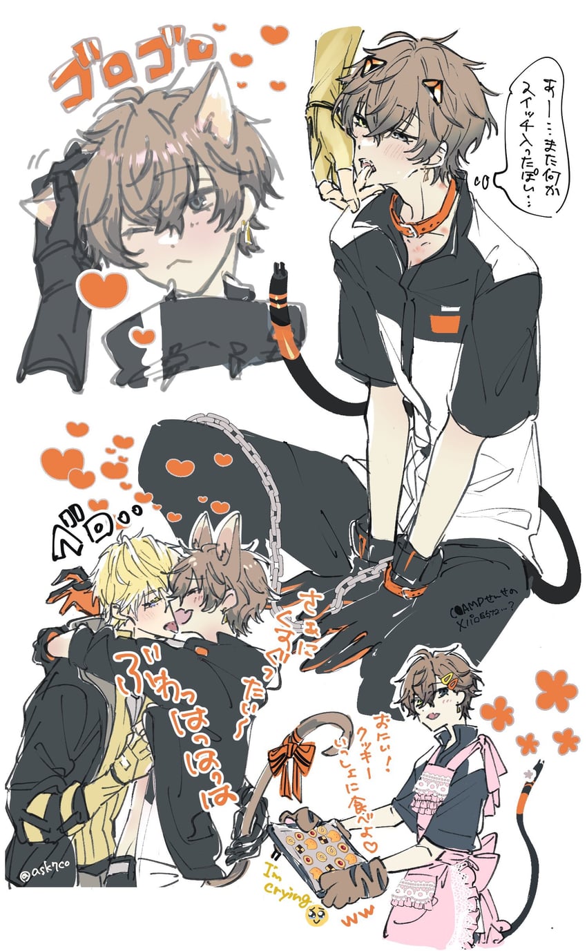 sonny brisko and alban knox (nijisanji and 1 more) drawn by ask7co