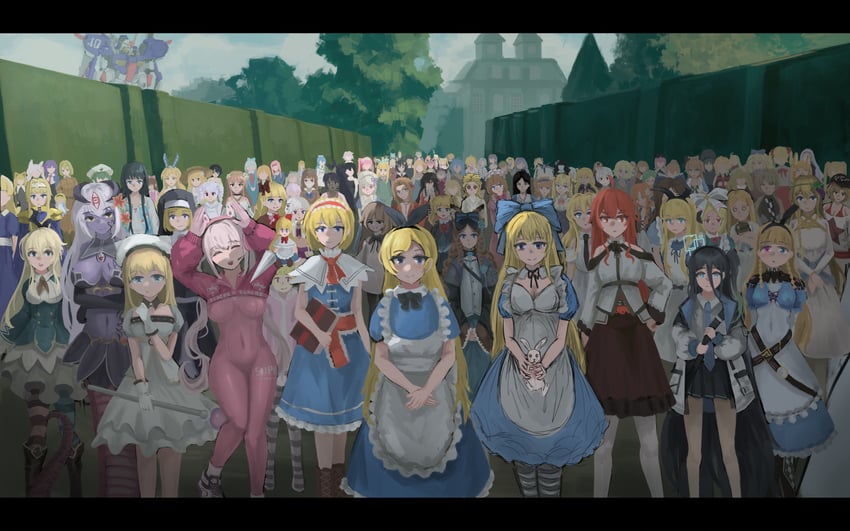 alice margatroid, shanghai doll, aerith gainsborough, aris, alice, and 25 more (touhou and 41 more) drawn by woshijuezhu