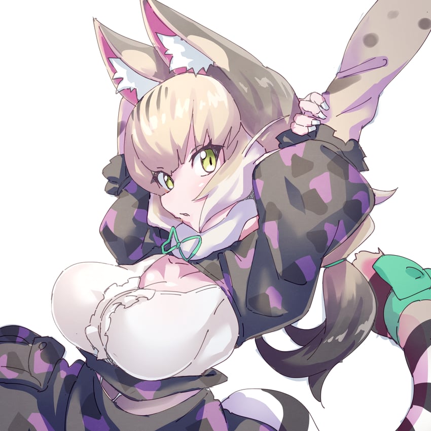 jungle cat (kemono friends and 1 more) drawn by lowlandgorilla
