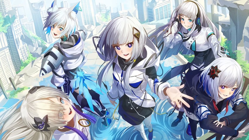 kafu, sekai, rime, coko, and haru (kamitsubaki studio and 1 more) drawn by chakuma_(yiyh1468)