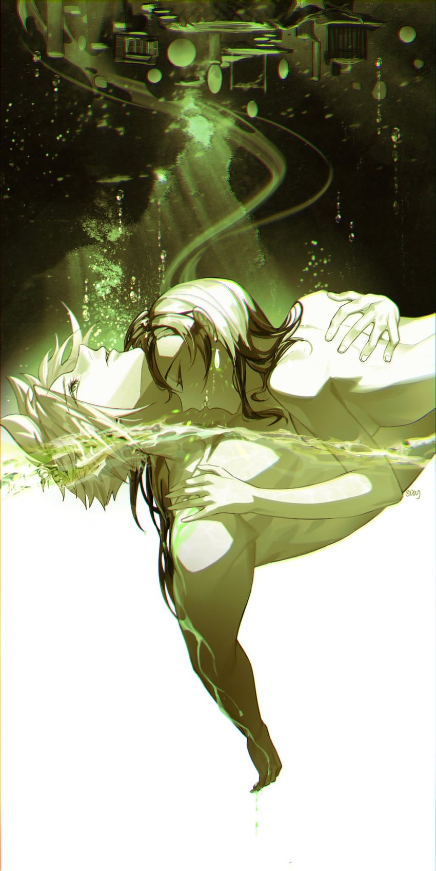 tifa lockhart and cloud strife (final fantasy and 2 more) drawn by duoj_ji