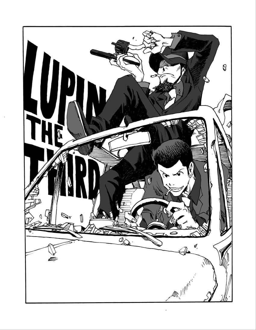 arsene lupin iii and jigen daisuke (lupin iii) drawn by osaraufo