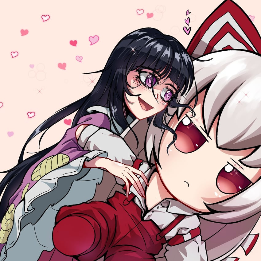 fujiwara no mokou and houraisan kaguya (touhou) drawn by tierra_misu