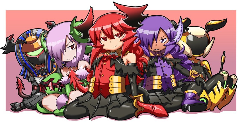 maou beluzel, nise maou kanizeru, nise maou dokuzeru, nise maou sukaraberu, and nise maou kikaizeru (yuusha to maou) drawn by matsuda_yuusuke