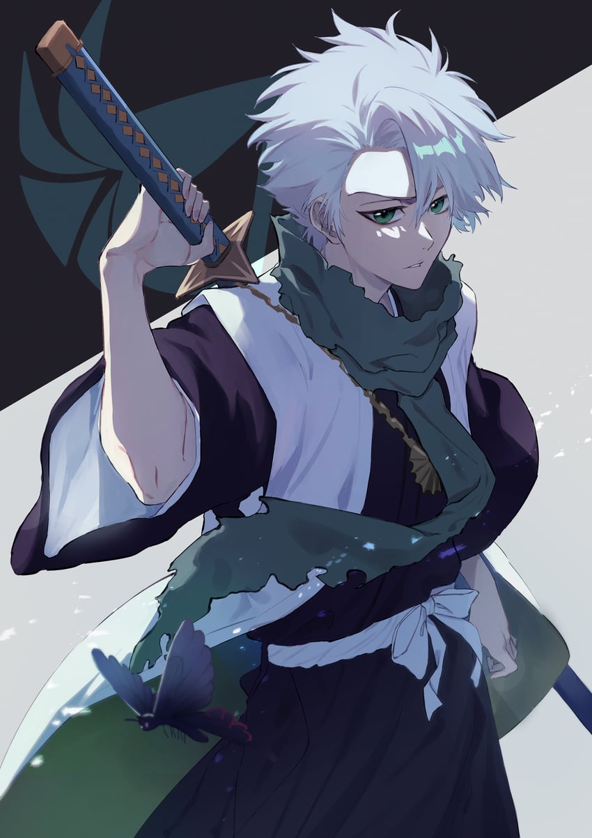 hitsugaya toushirou (bleach and 1 more) drawn by shino_yn1031