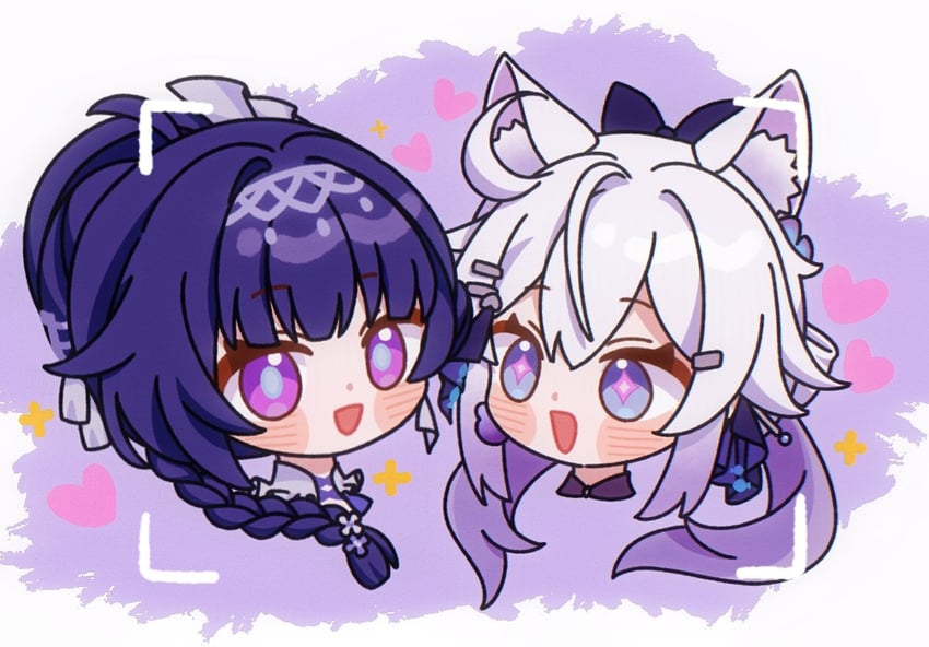 kiana kaslana and raiden mei (honkai and 1 more) drawn by yui_huwahuwaa