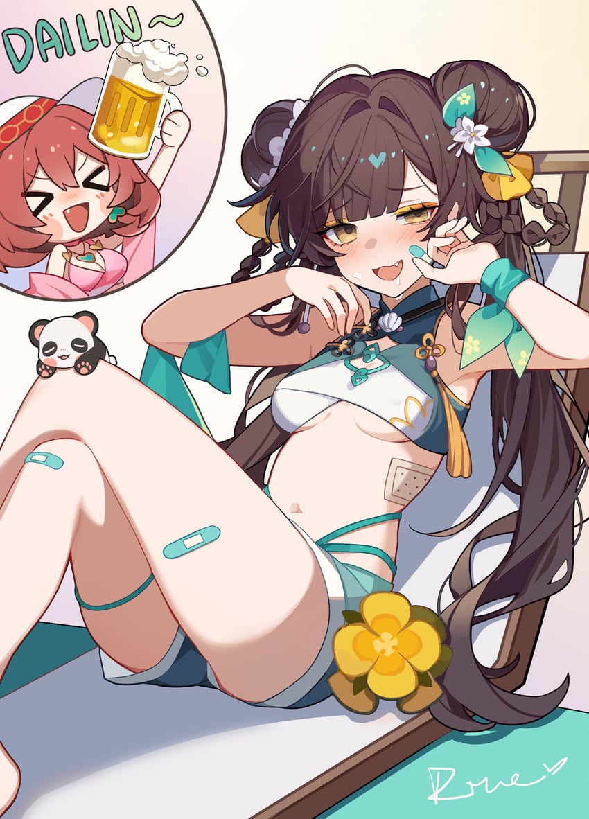 li dailin and tran quynh mai (black survival and 1 more) drawn by tianqing_mw