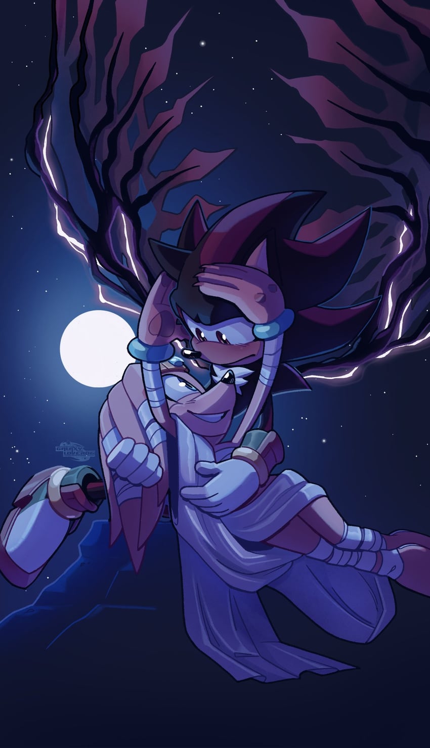 shadow the hedgehog and tikal the echidna (sonic and 1 more) drawn by galaxylover06