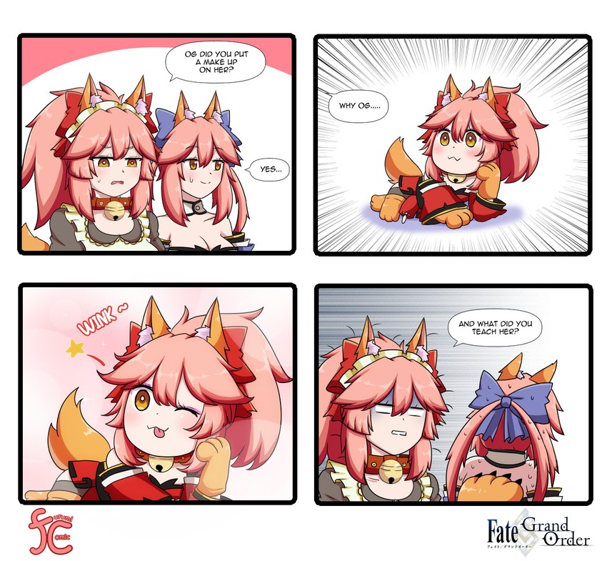 tamamo, tamamo no mae, and tamamo cat (fate and 2 more) drawn by keita_naruzawa