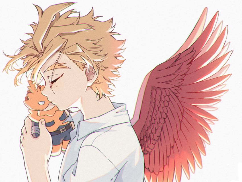 endeavor and hawks (boku no hero academia) drawn by miso_(mimimiso)