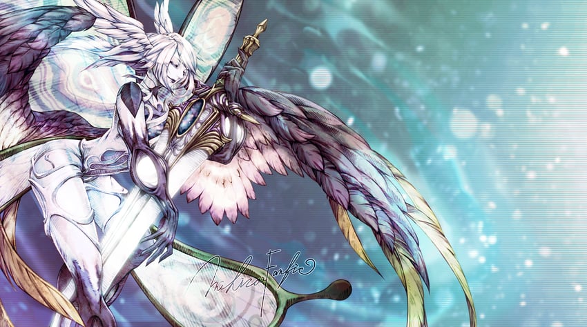 athena (final fantasy and 1 more) drawn by mihira_(tainosugatayaki)
