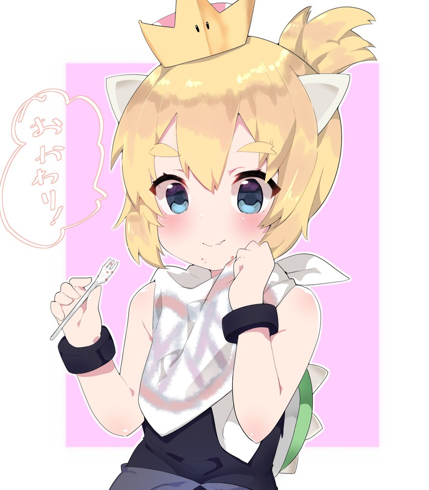 bowser jr. and bowsette jr. (mario and 1 more) drawn by zeru_(wisel_army)