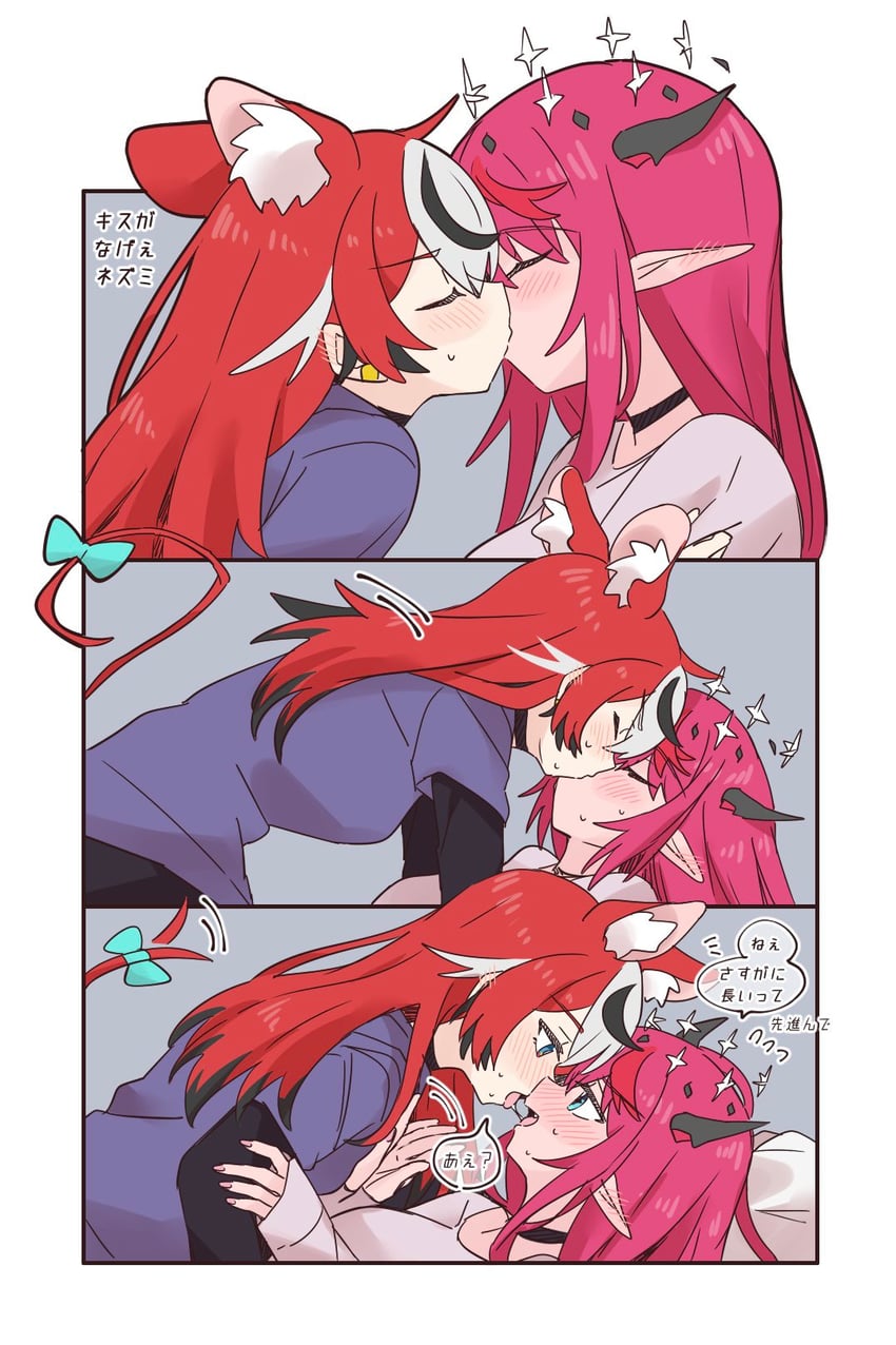 hakos baelz and irys (hololive and 1 more) drawn by ramphastostella