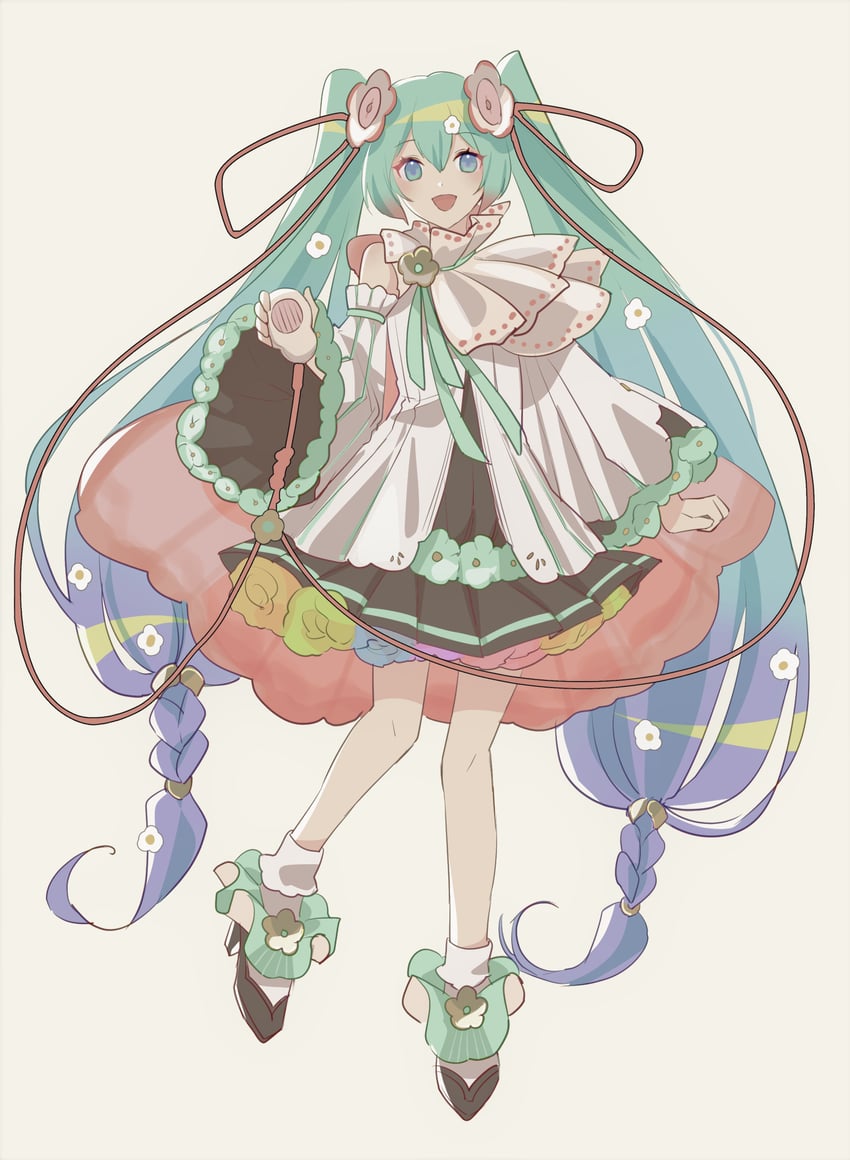 hatsune miku and magical mirai miku (vocaloid and 1 more) drawn by fuwamoko_momen_toufu