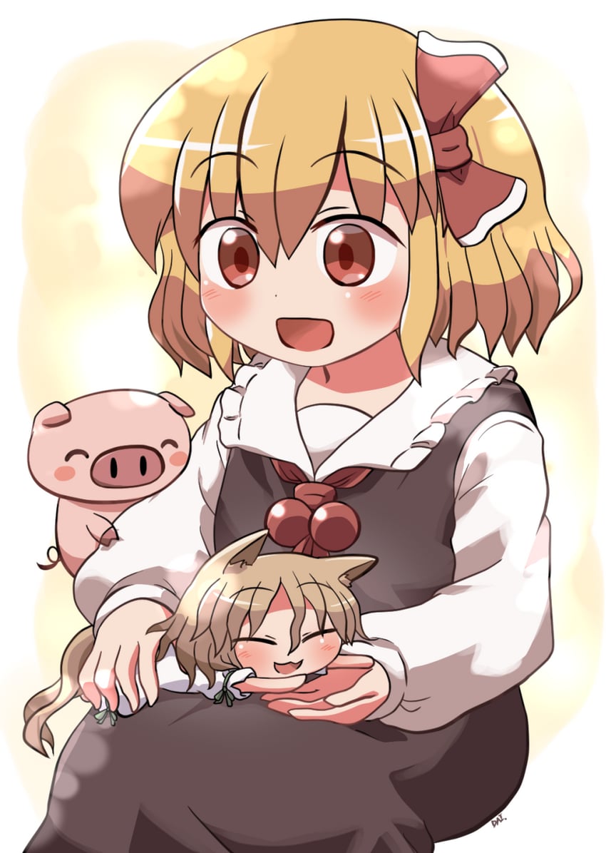 rumia and kudamaki tsukasa (touhou and 1 more) drawn by rokugou_daisuke