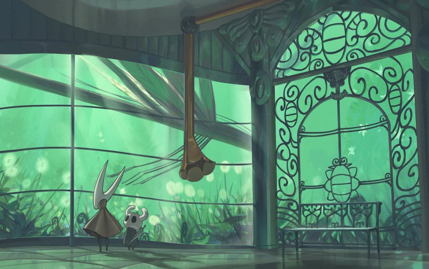 knight and hornet (hollow knight) drawn by roly_poly_(aulischeung)
