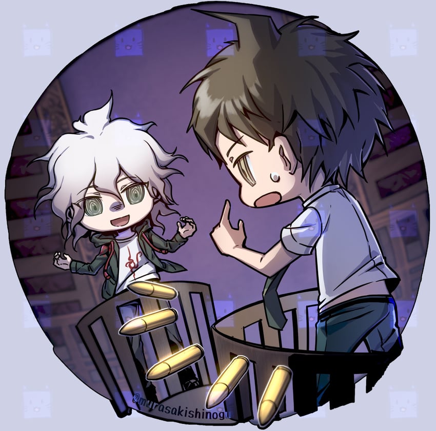 komaeda nagito and hinata hajime (danganronpa and 1 more) drawn by ziling