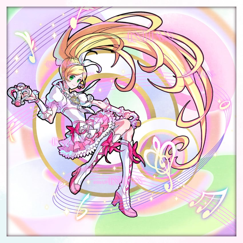minamino kanade and cure rhythm (precure and 1 more) drawn by inhan