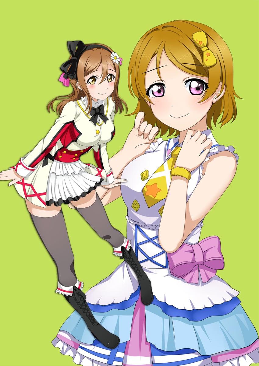 koizumi hanayo and kunikida hanamaru (love live! and 2 more) drawn by greetload