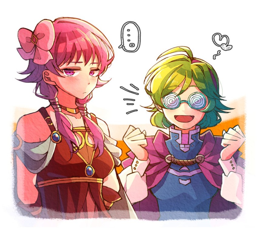 nino and lute (fire emblem and 3 more) drawn by hzk_(ice17moon)