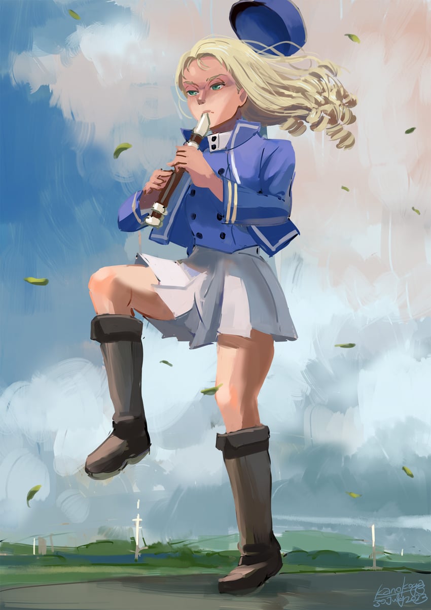 marie (girls und panzer and 1 more) drawn by kanokoga