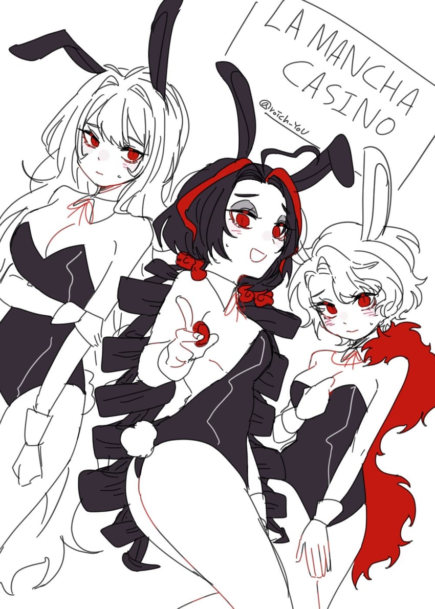 don quixote, sancho, dulcinea, and nicolina (project moon and 1 more) drawn by pmchell_04