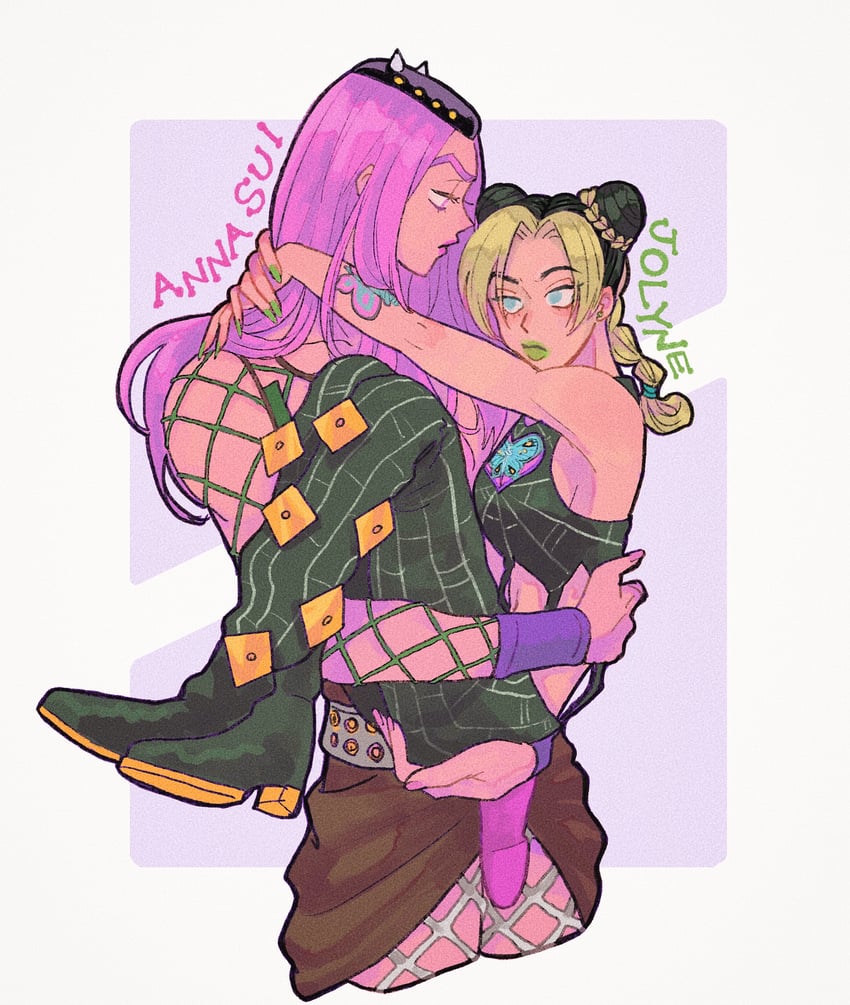 kujo jolyne and narciso anasui (jojo no kimyou na bouken and 1 more) drawn by t_0nd