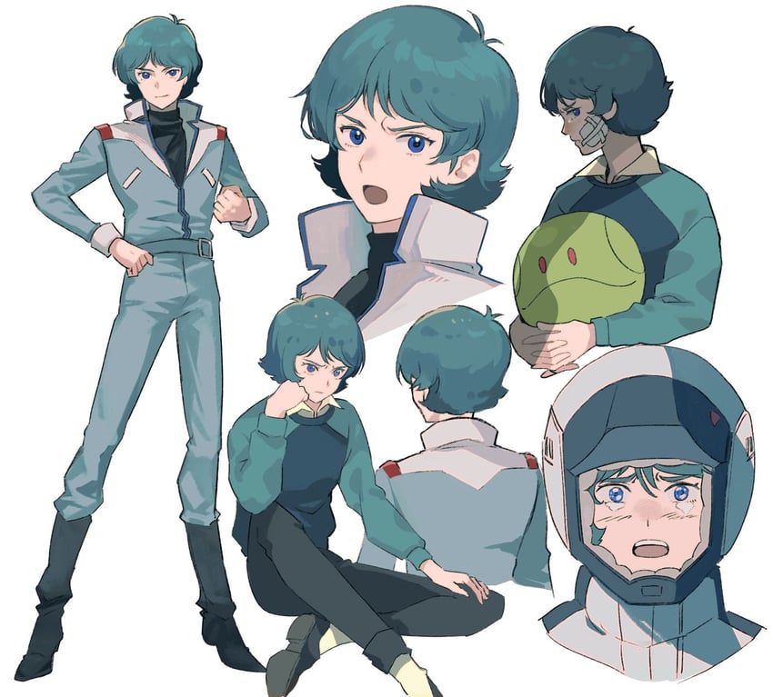 haro and kamille bidan (gundam and 1 more) drawn by kasumi_(skchkko)