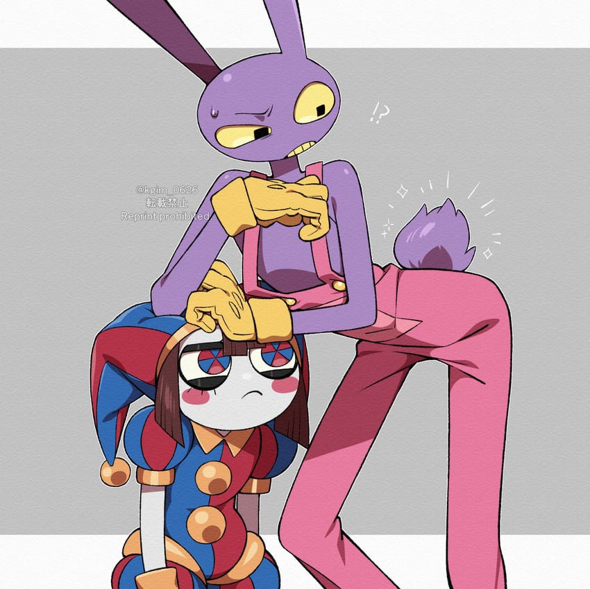 pomni and jax (the amazing digital circus) drawn by kageimo