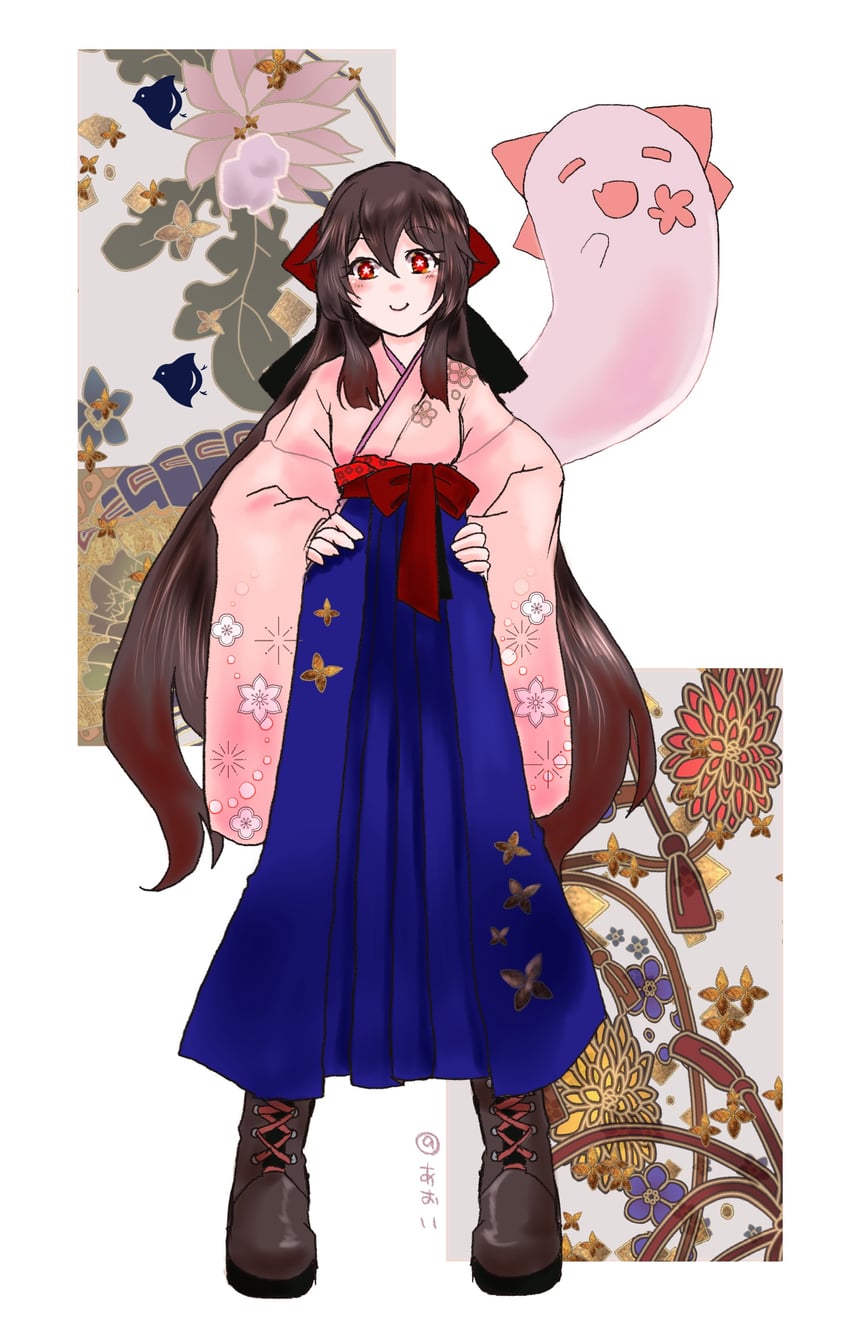 hu tao and boo tao (genshin impact) drawn by tachibana_aoi_(reonehart)