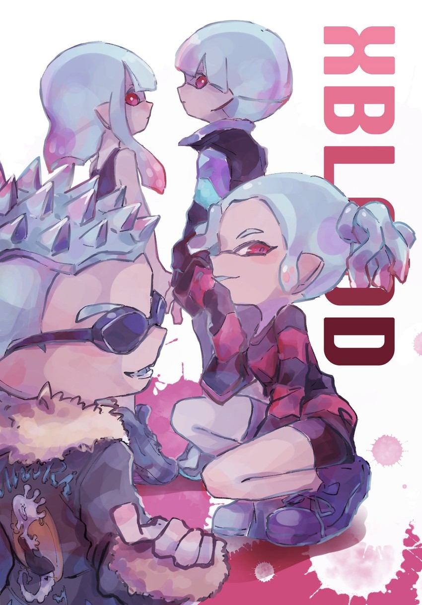 inkling player character, inkling girl, inkling boy, red sole-chan, omega-chan, and 2 more (splatoon 2 and 1 more) drawn by plum0o0