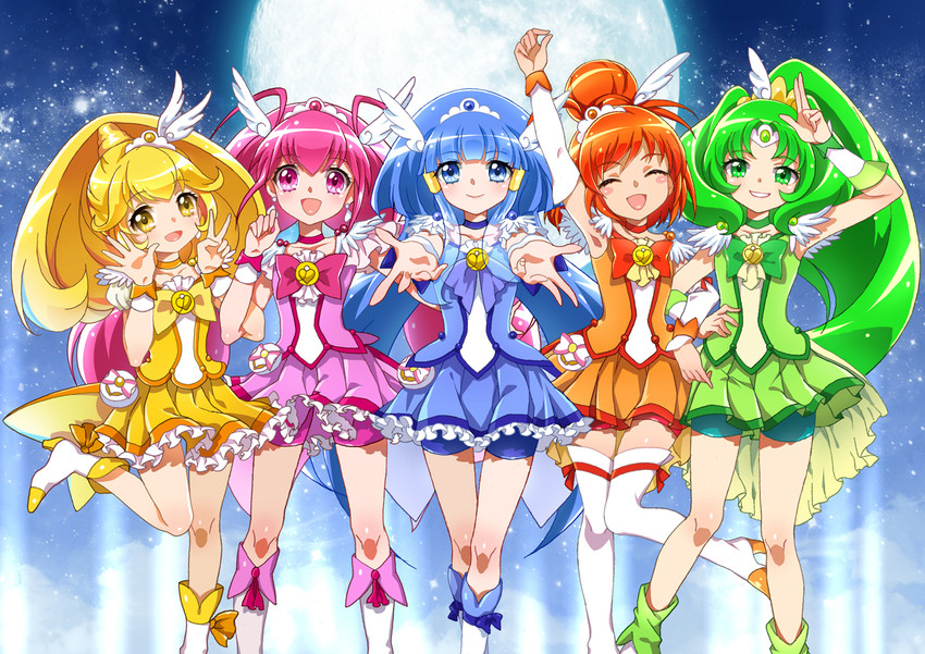 midorikawa nao, kise yayoi, aoki reika, hino akane, hoshizora miyuki, and 5 more (precure and 1 more) drawn by hoshi_(xingspresent)