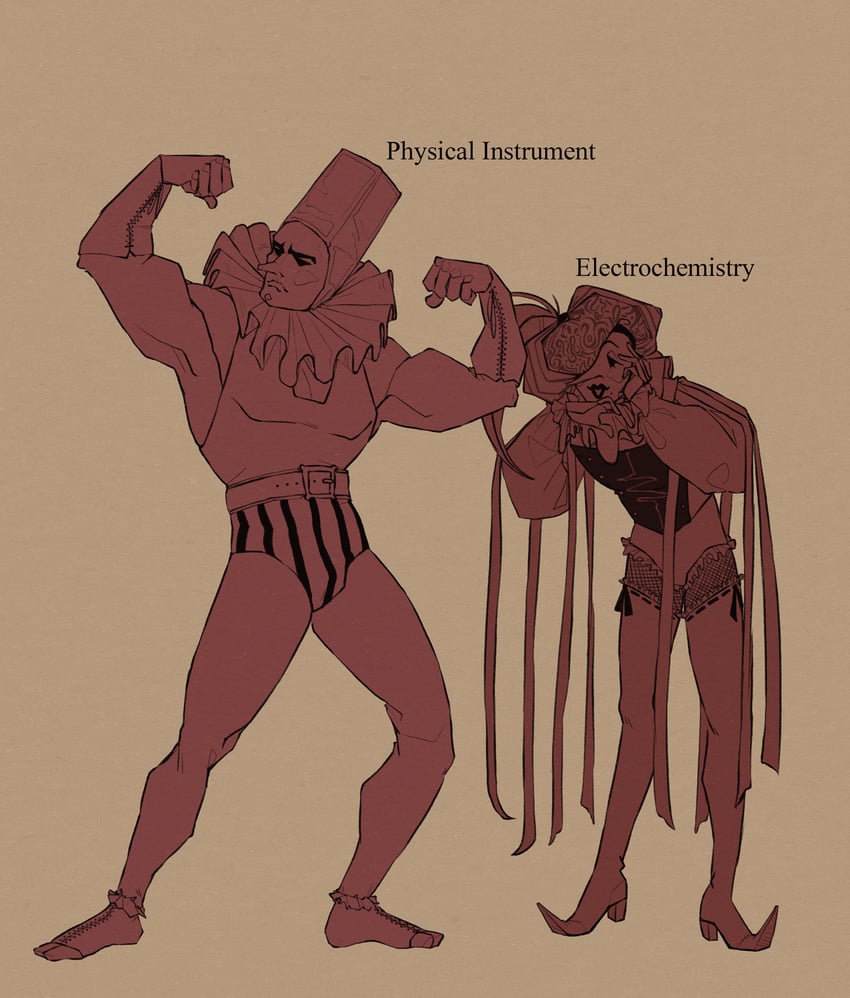 electrochemistry and physical instrument (original and 1 more) drawn by hetequilasunset